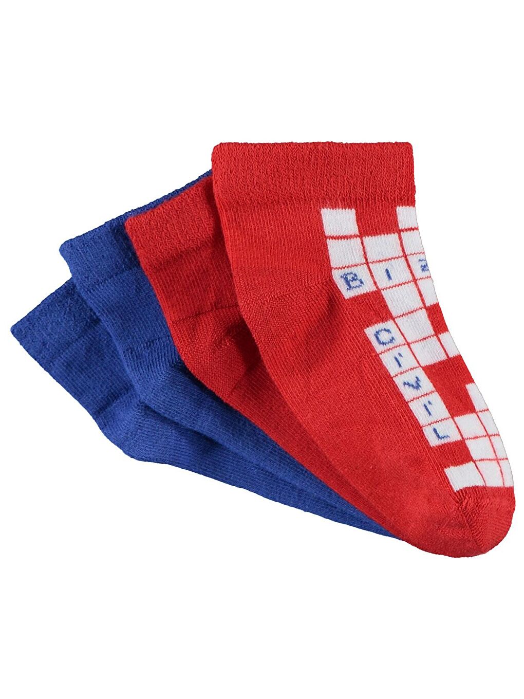 Civil Kırmızı Socks Erkek Çocuk 2'li Patik Çorap Set 3-11 Yaş Kırmızı - 1