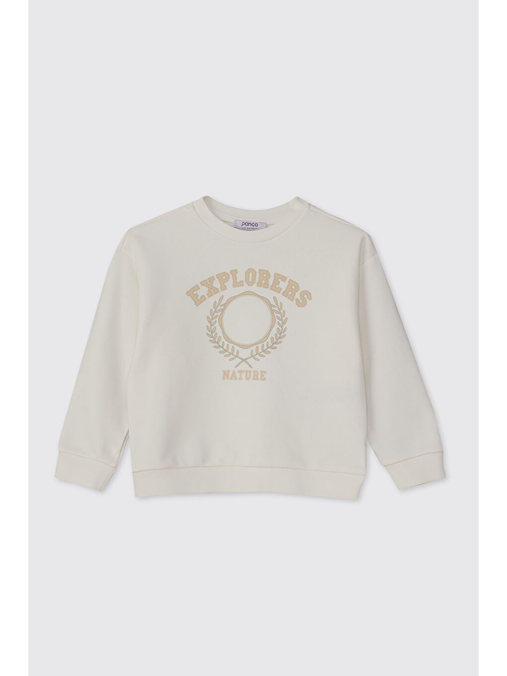 Erkek Bebek Baskılı Ekru Sweatshirt