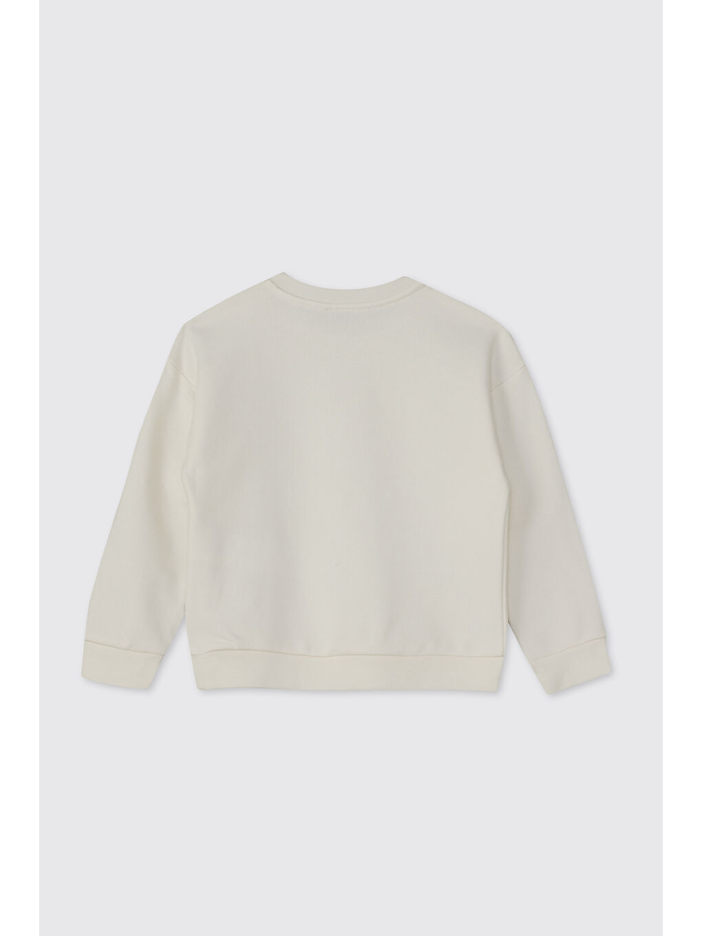 Erkek Bebek Baskılı Ekru Sweatshirt-1