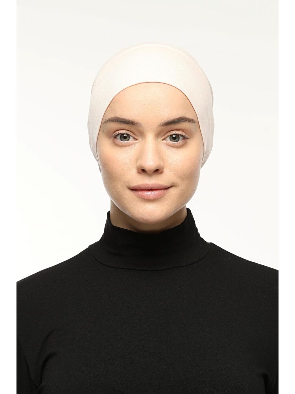 Altobeh Bej Hazır Pratik Geçmeli Lastikli Tesettür Bone - 1