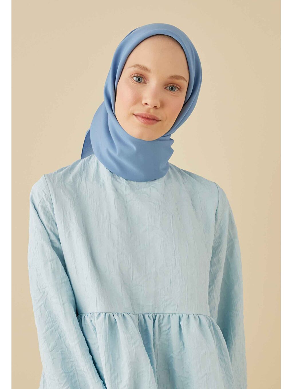 Pamuk İpek Eşarp İndigo-1