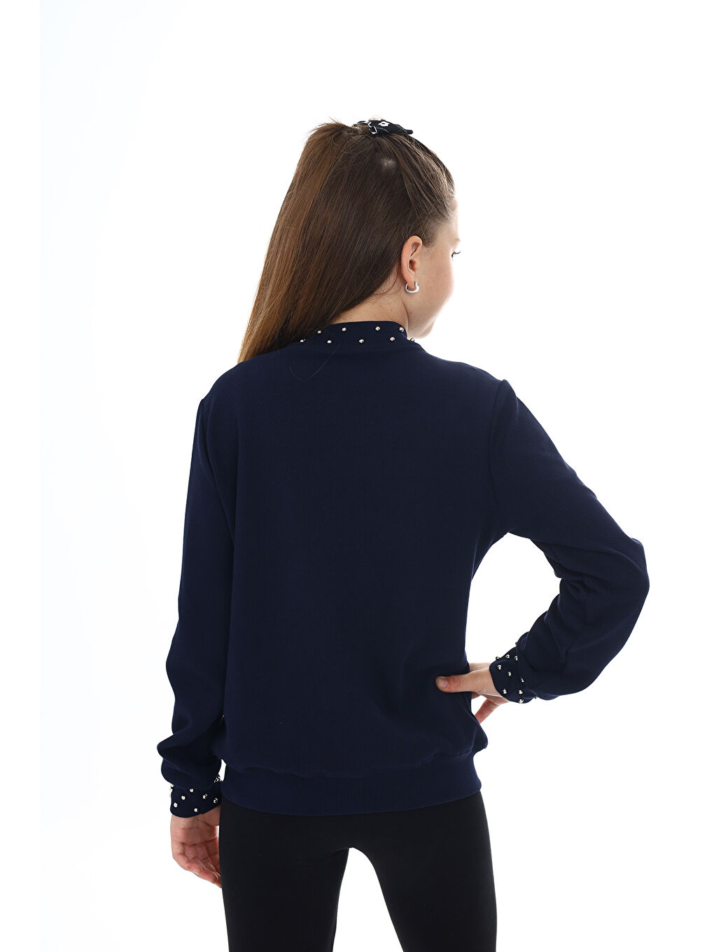 Lacivert Kız Çocuk Okul Hırka-4