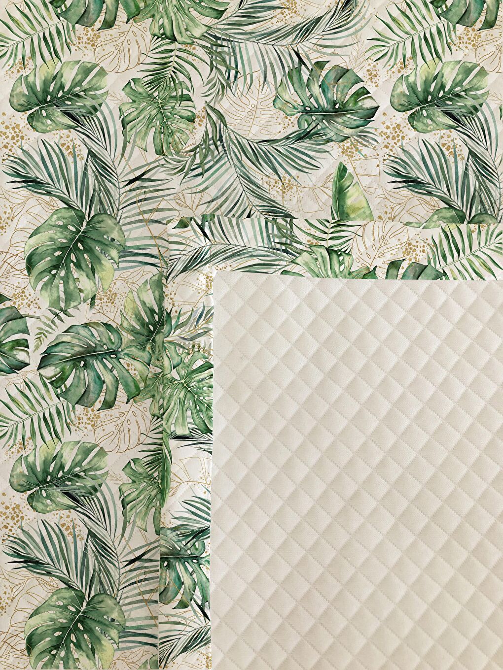 Karışık Desenli,Baskılı Çift Kişilik Baskılı Pike (200x220 Cm)-1