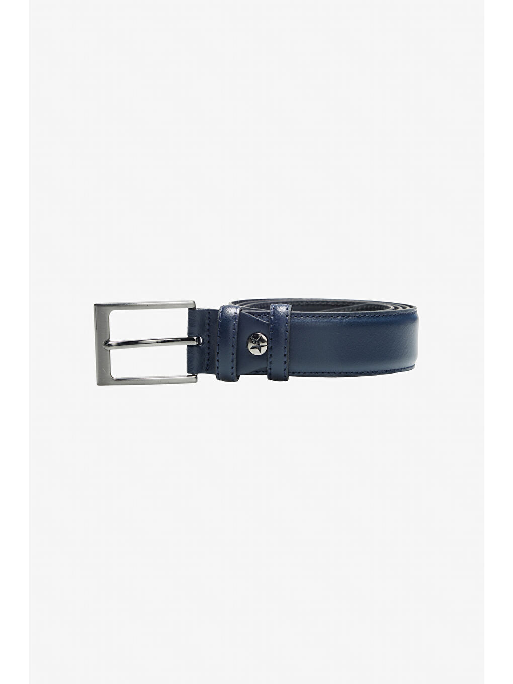 Erkek Lacivert %100 Deri Klasik Kemer