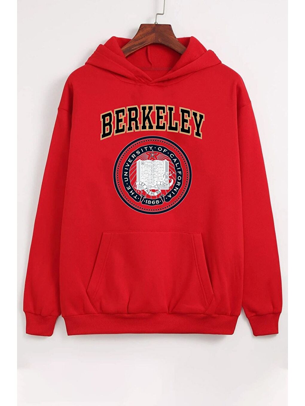 uyguntarz Kırmızı Unisex Berkeley Baskılı Sweatshirt