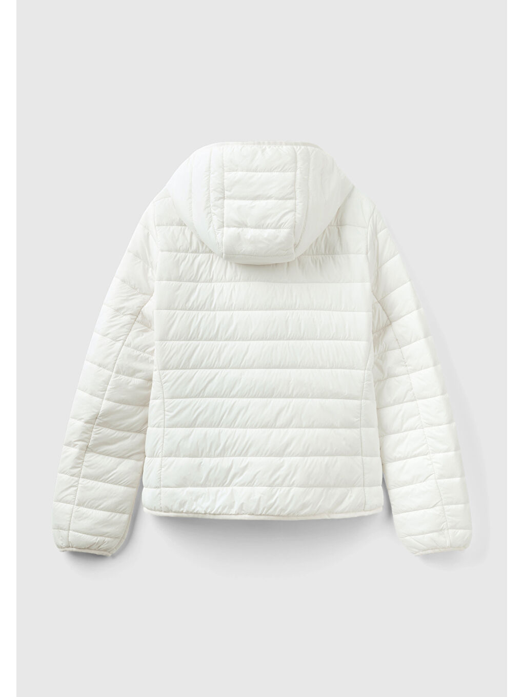 Ekru Kadın Krem Recycled Polyester Dolgulu  Pufa Mont-3