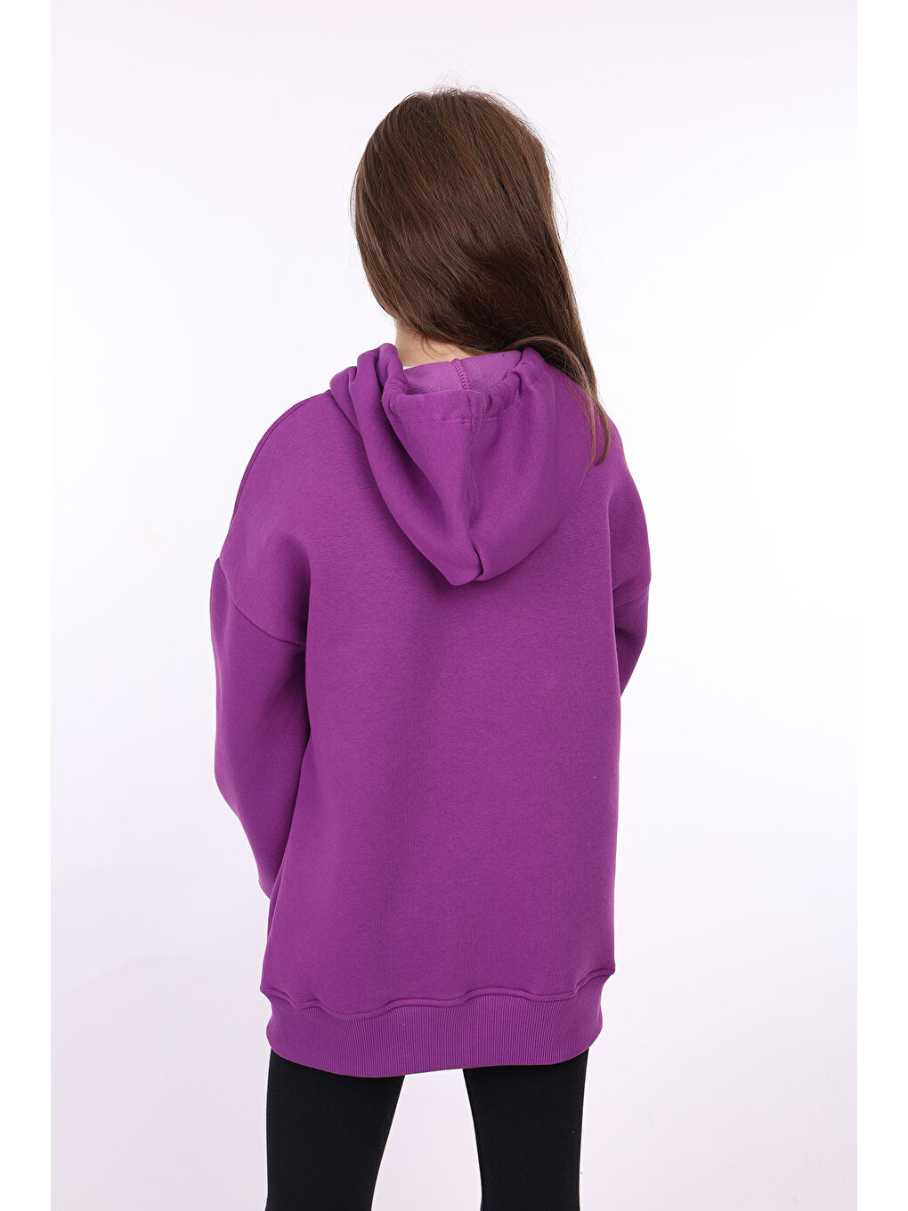 Mor Kız Çocuk Nakışlı Hırka-1