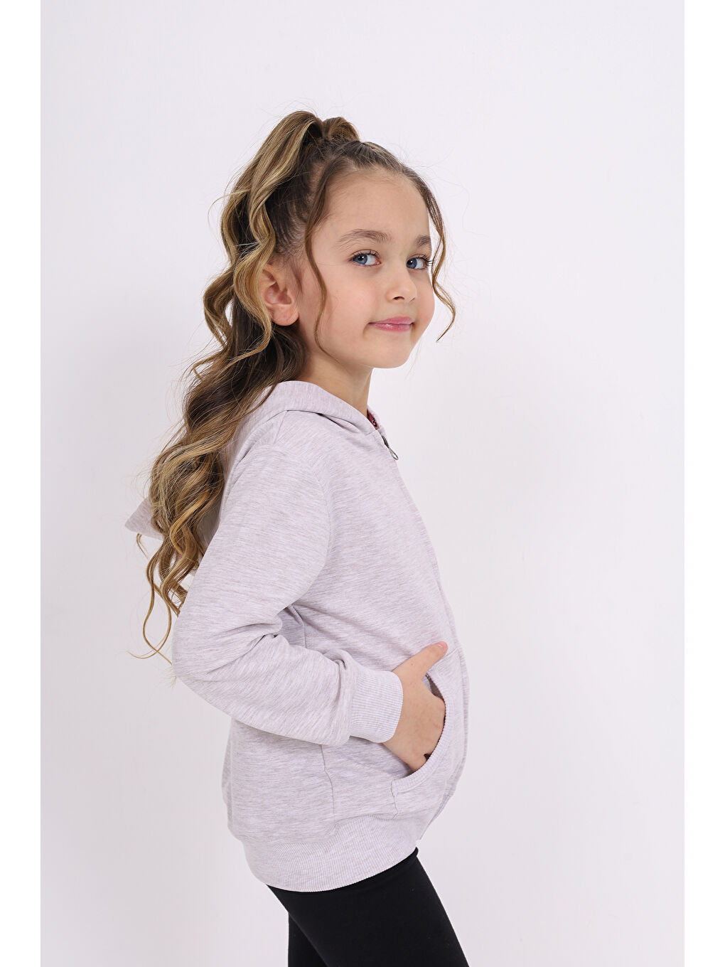 Bej Kız Çocuk Nakışlı Hırka-3