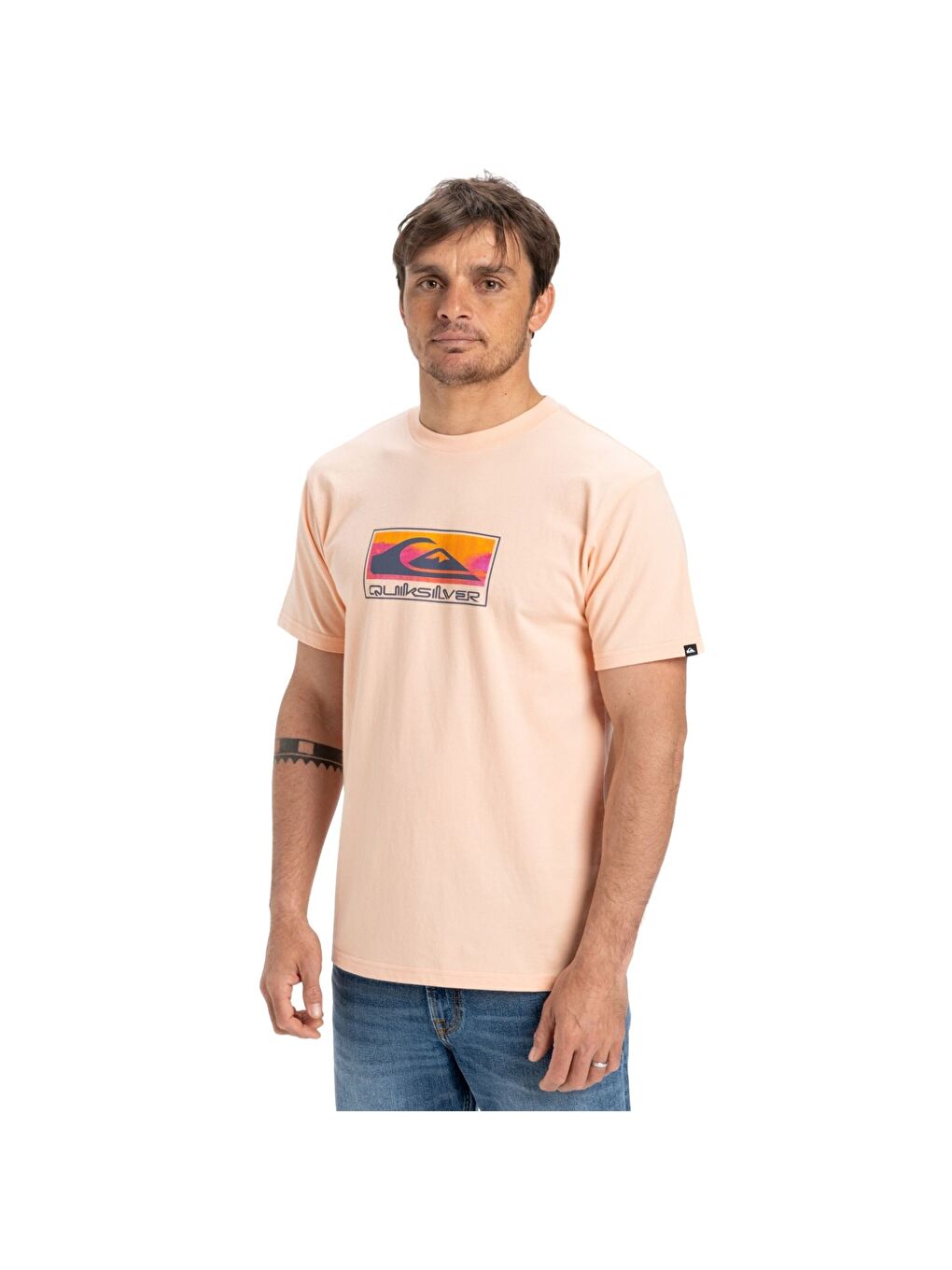 Karışık Ev Gradient Box Erkek Spor Tişört-1