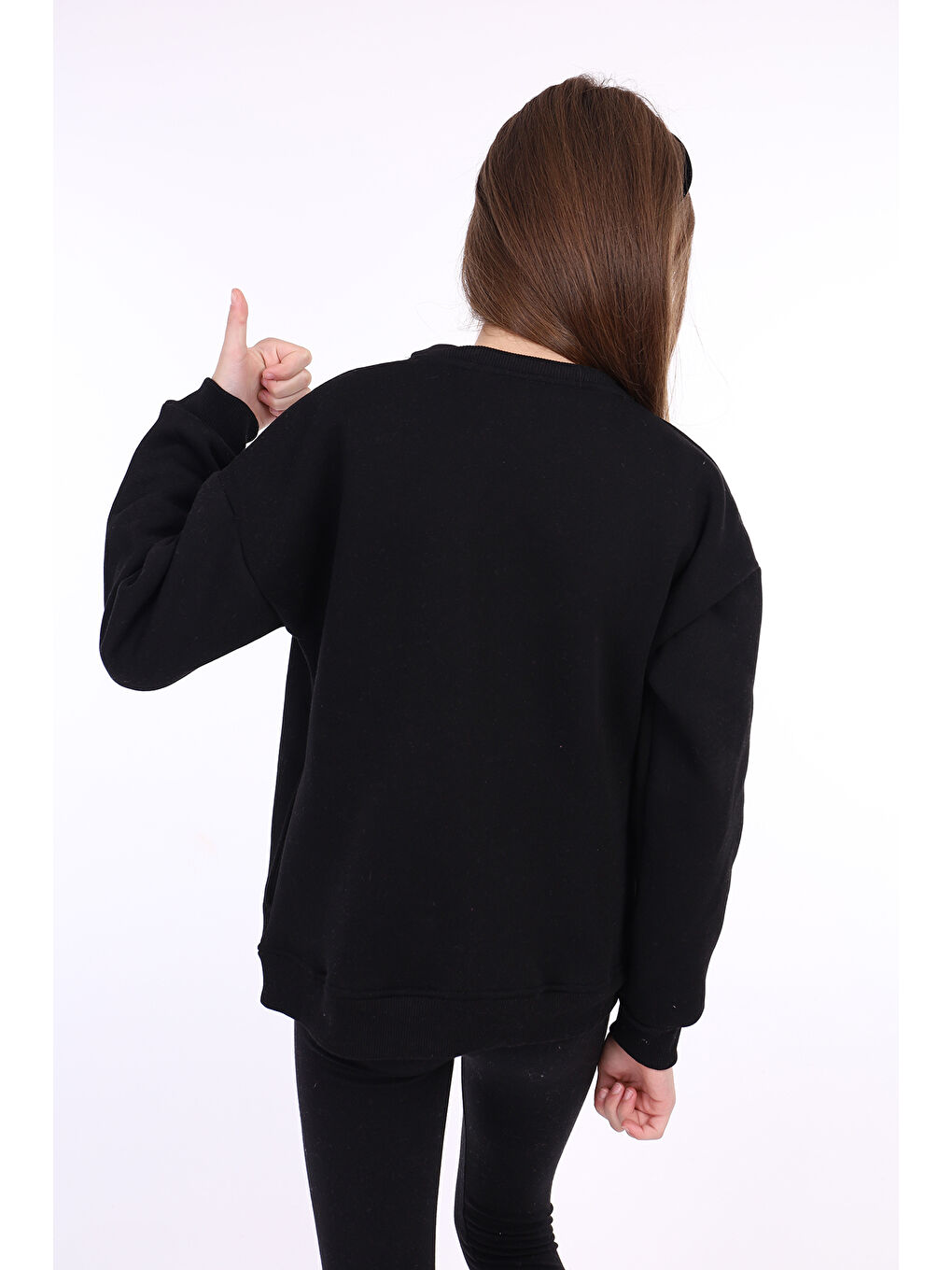 Siyah Kız Çocuk Baskılı Hırka-1