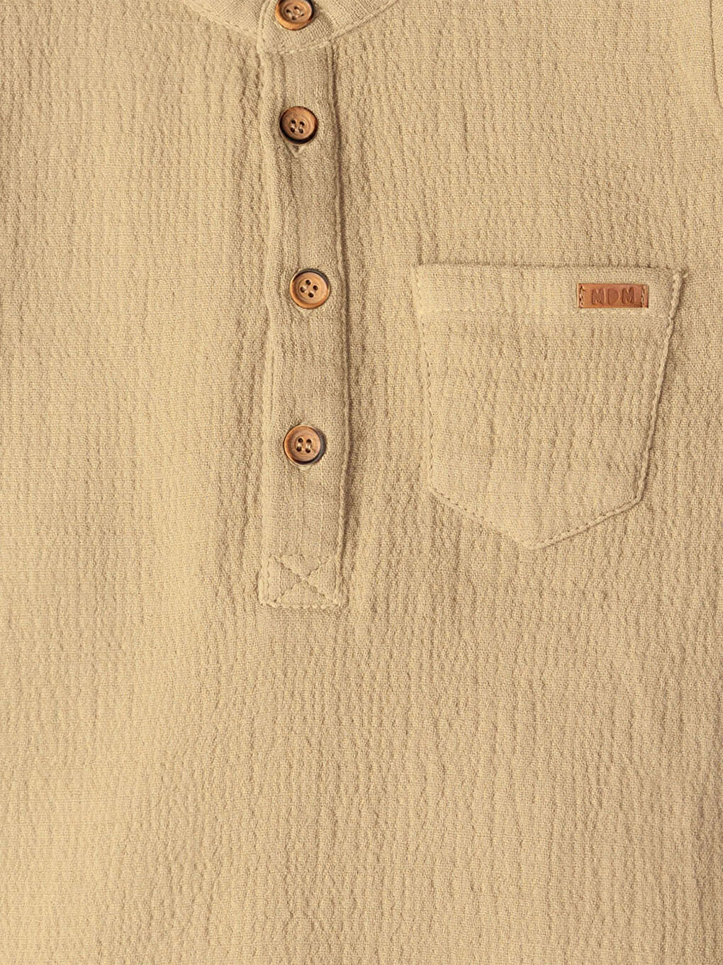 Bej Erkek Çocuk Müslin Gömlek Gabardin Şort Takım-3