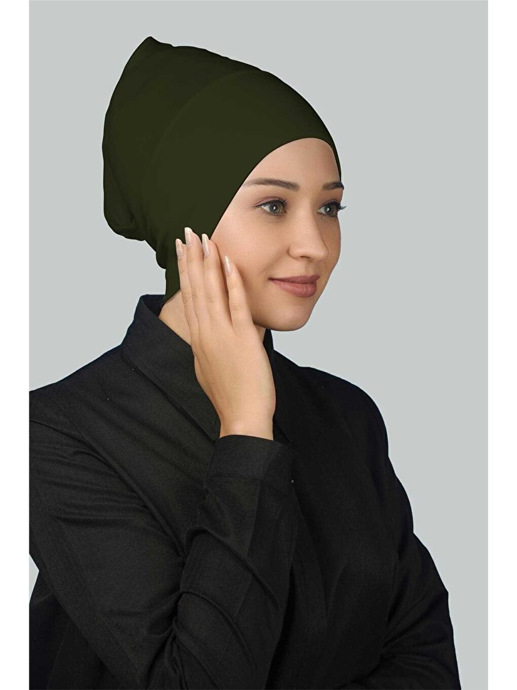 Altobeh Haki Hazır Pratik Geçmeli Uzun Boru Tesettür Bonesi