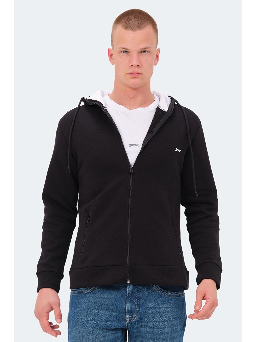 KAYIN Erkek Fermuarlı Sweatshirt Hırka Siyah