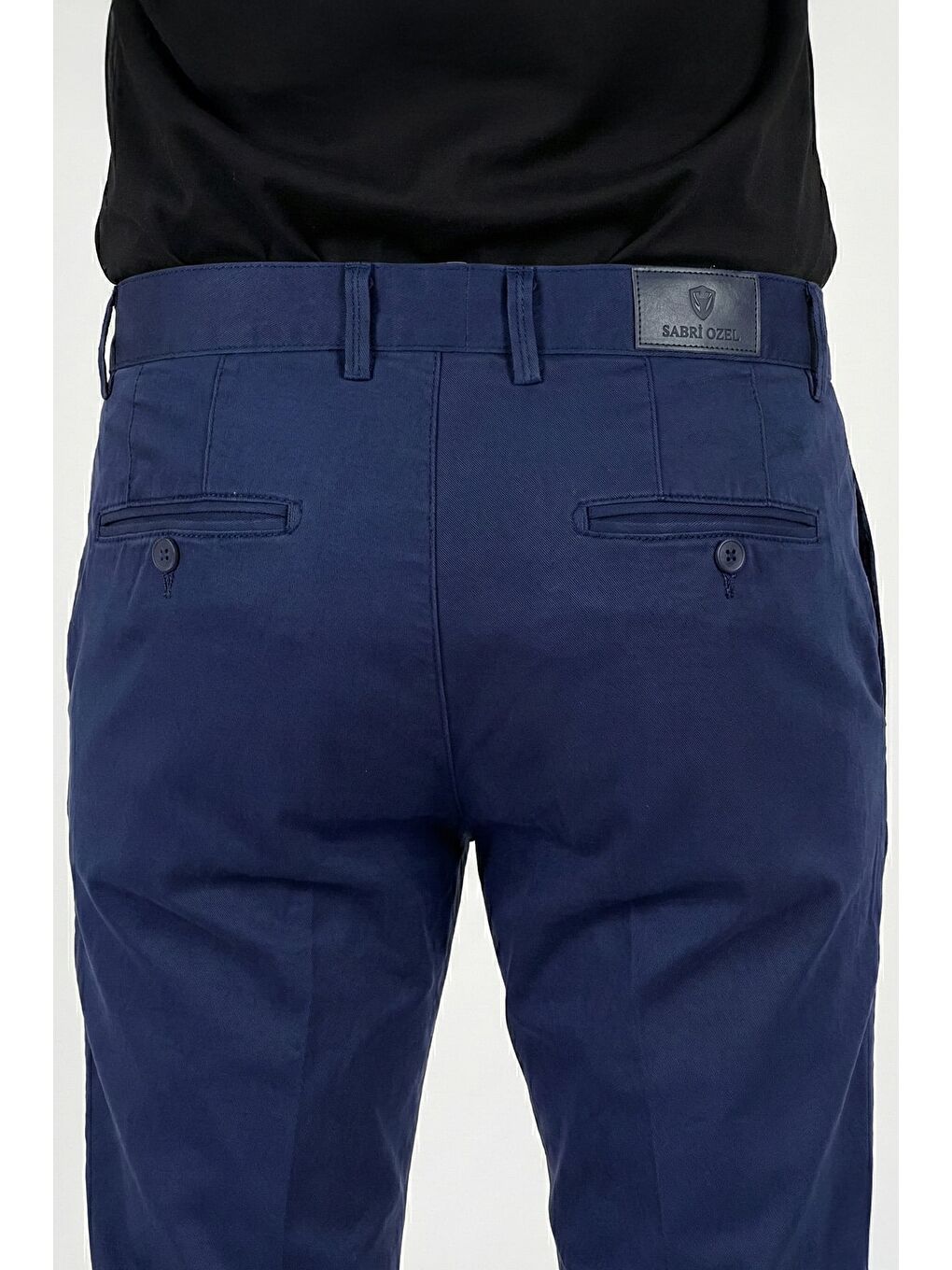 Erkek Açık Lacivert Normal Kesim Regular Fit Dokuma Monaco Normal Bel Pantolon-4