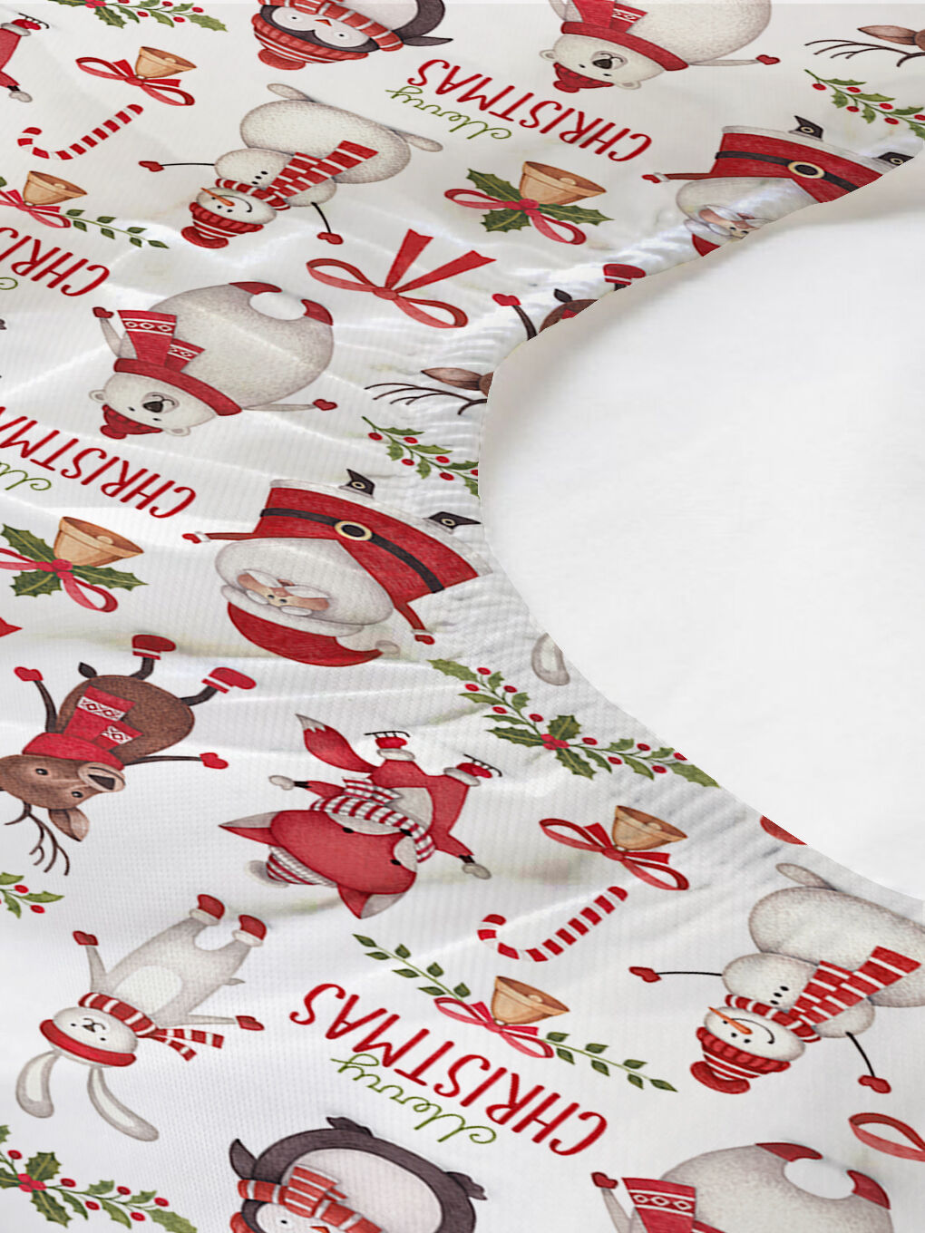 Karışık Yılbaşı Desenli Tek Kişilik Baskılı Lastikli Çarşaf Takımı– 100x200cm-1