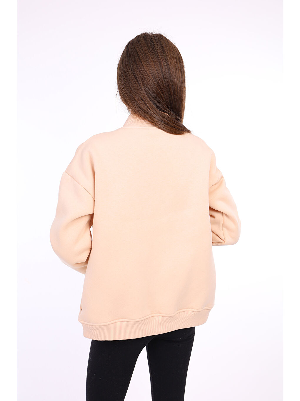 Bej Kız Çocuk Baskılı Hırka-2