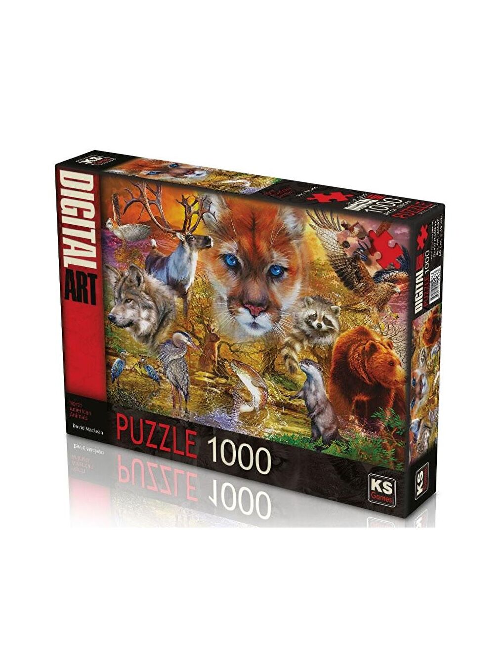 KS GAMES Renksiz Puzzle 1000 Parça North American Animals 20567