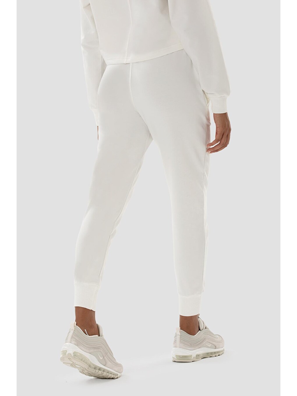 Ekru Lexa Havuç Kesim Krem Jogger Eşofman Altı-4