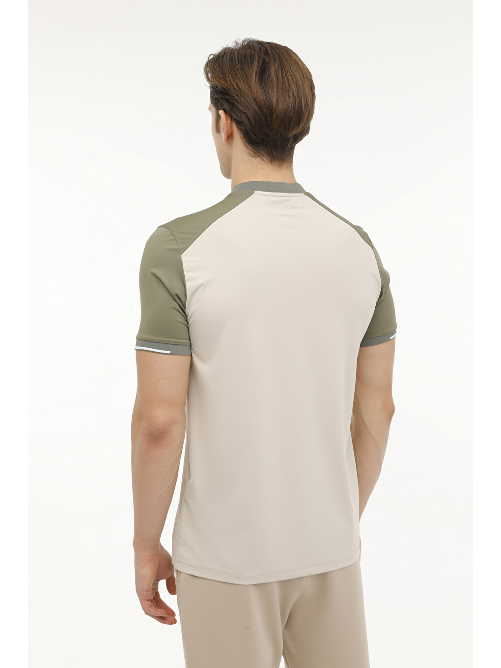 Ct1335 Ade Polo T-shırt 2 Bej Erkek Kısa Kol T-shirt-1
