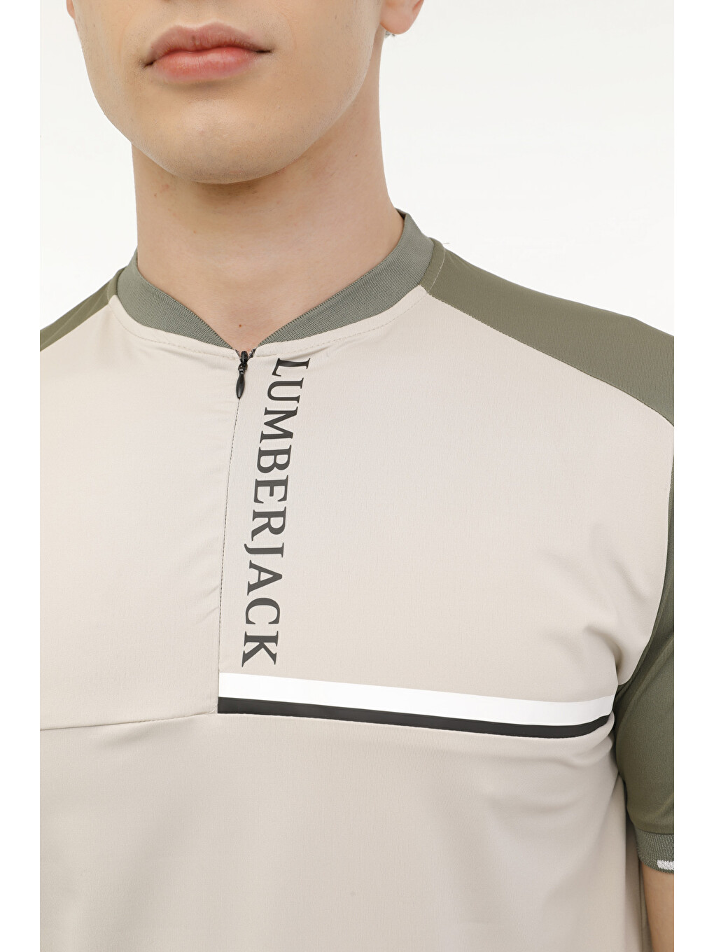 Ct1335 Ade Polo T-shırt 2 Bej Erkek Kısa Kol T-shirt-3