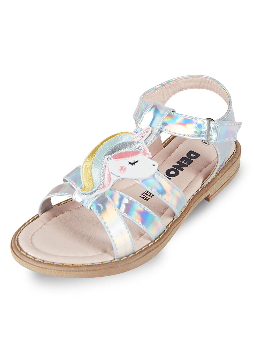 Denokids Metalik Unicorn Kız Çocuk Sandalet - 3