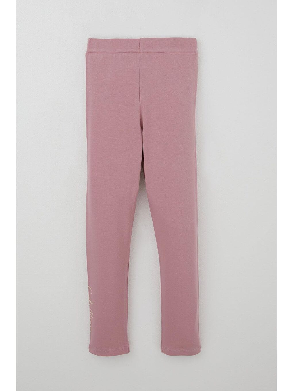 Kız Çocuk Taytlı Takım Çiçeklerin Kraliçesi Sevimli Ayıcık Baskılı Bej (5-10 Yaş)-4