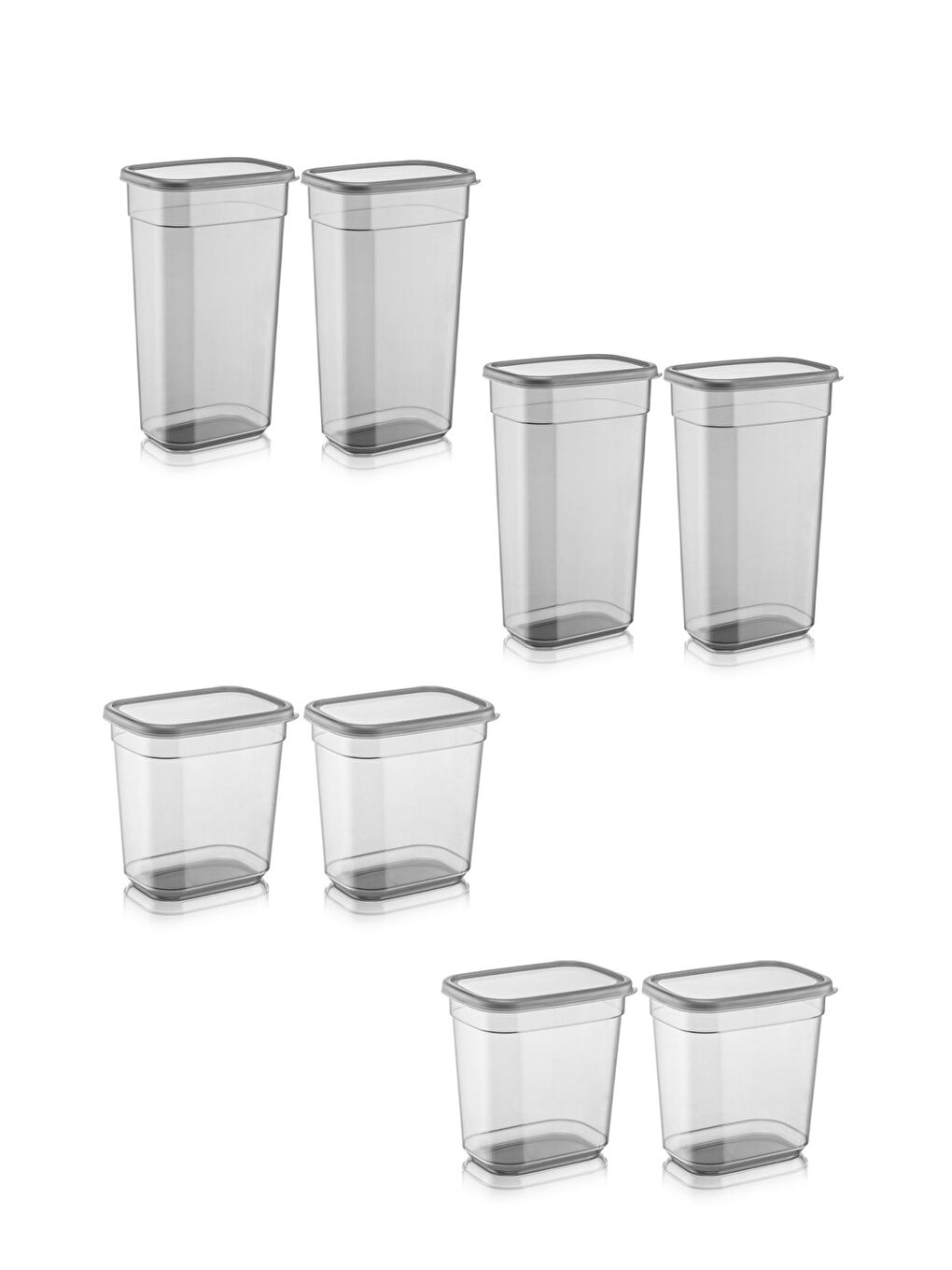 Antrasit 8 Adet Clov Mega Etiketli Toz Ve Tablet Deterjan Saklama Kabı Dikdörtgen Saklama Kutusu 2 lt3 2 lt-1