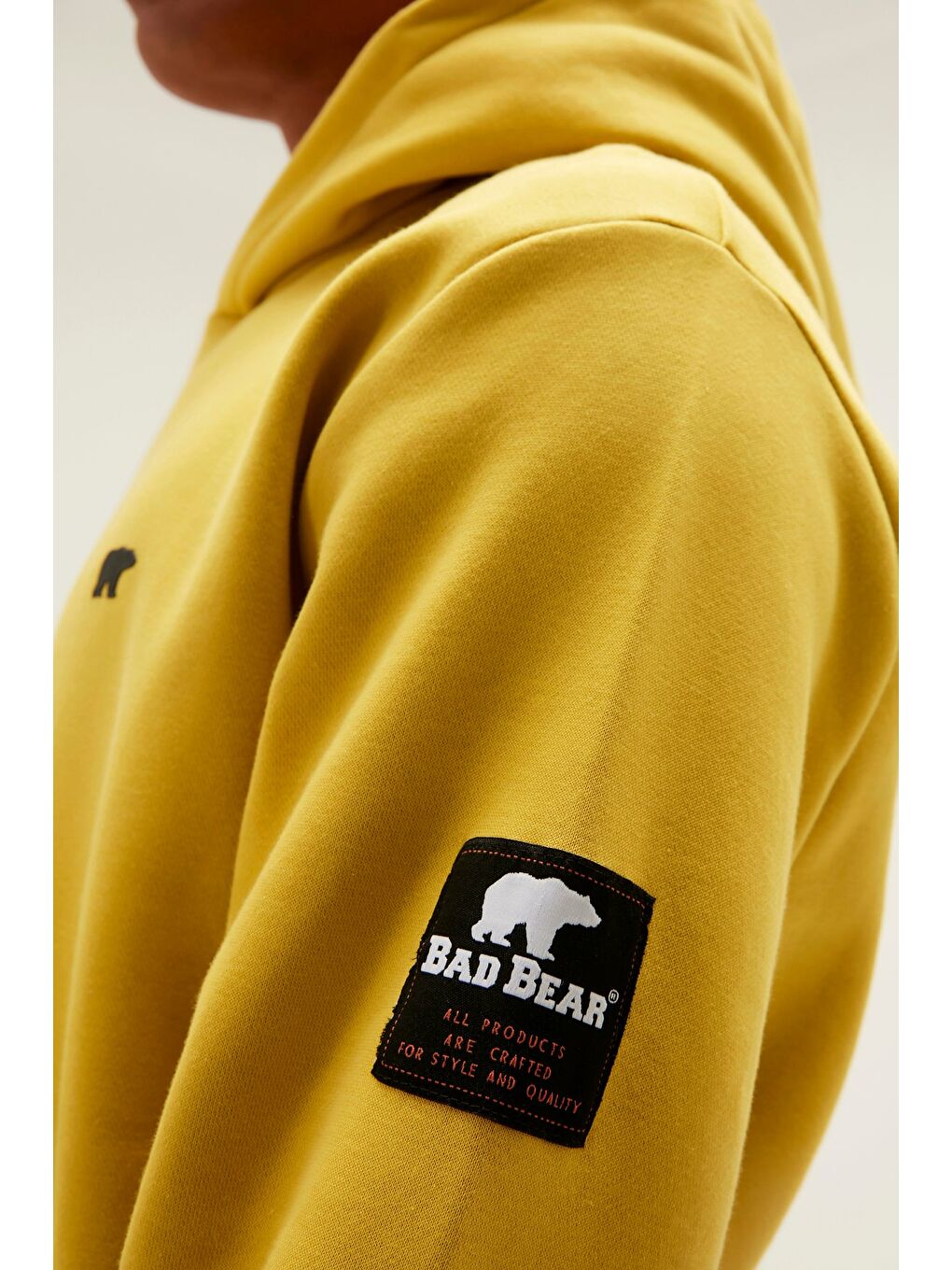 Bad Bear Sarı Cordless Hoodie Cider Sarı Kapüşonlu Erkek Sweatshirt - 4