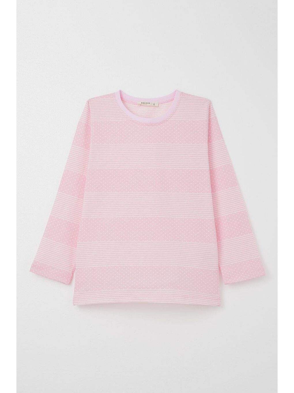 Kız Çocuk Pijama Takımı Puantiye Desenli Pembe (4-7 Yaş)-1