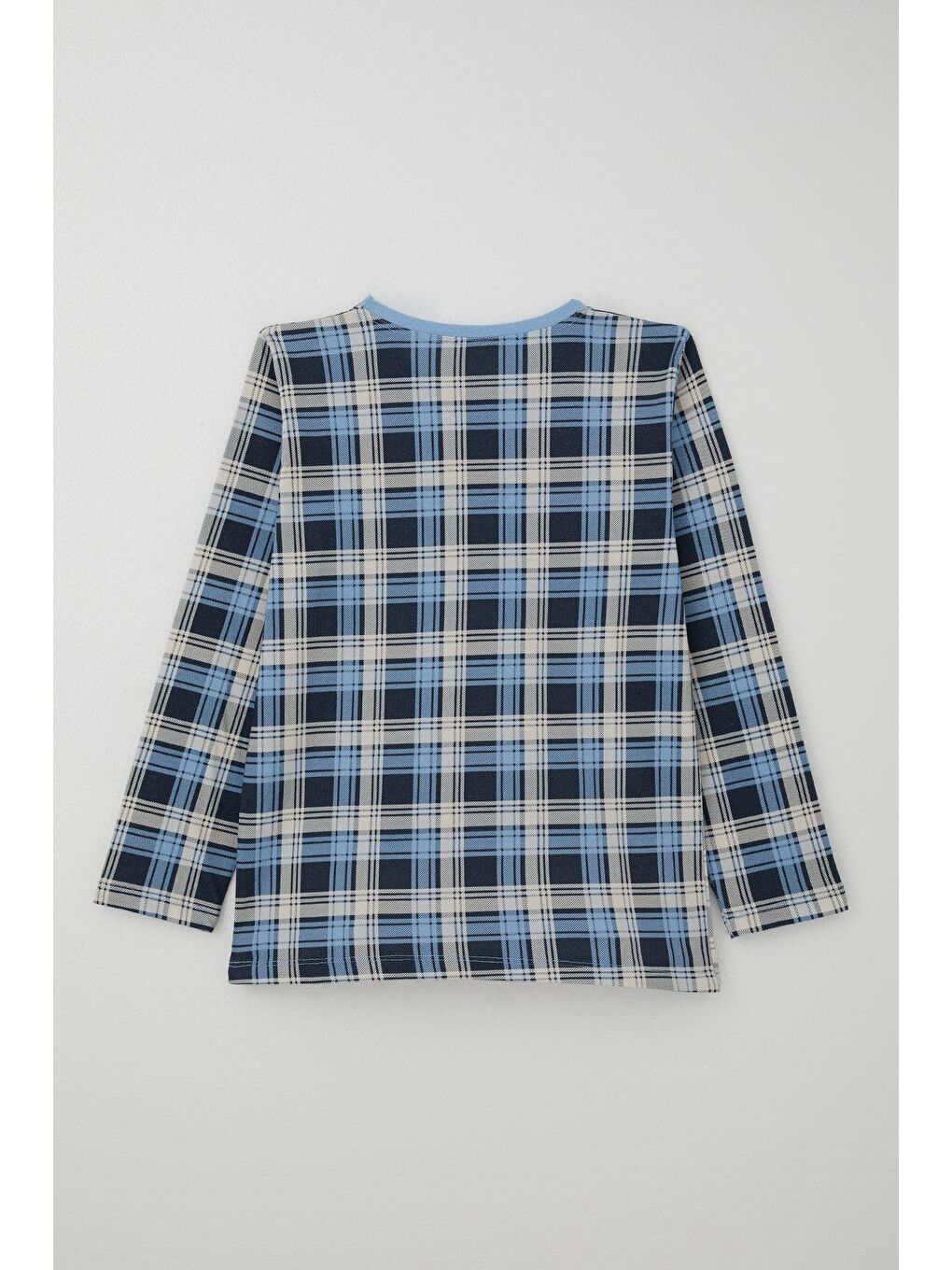 Erkek Çocuk Pijama Takımı Ekose Desenli Karışık Renk (9 Yaş)-3