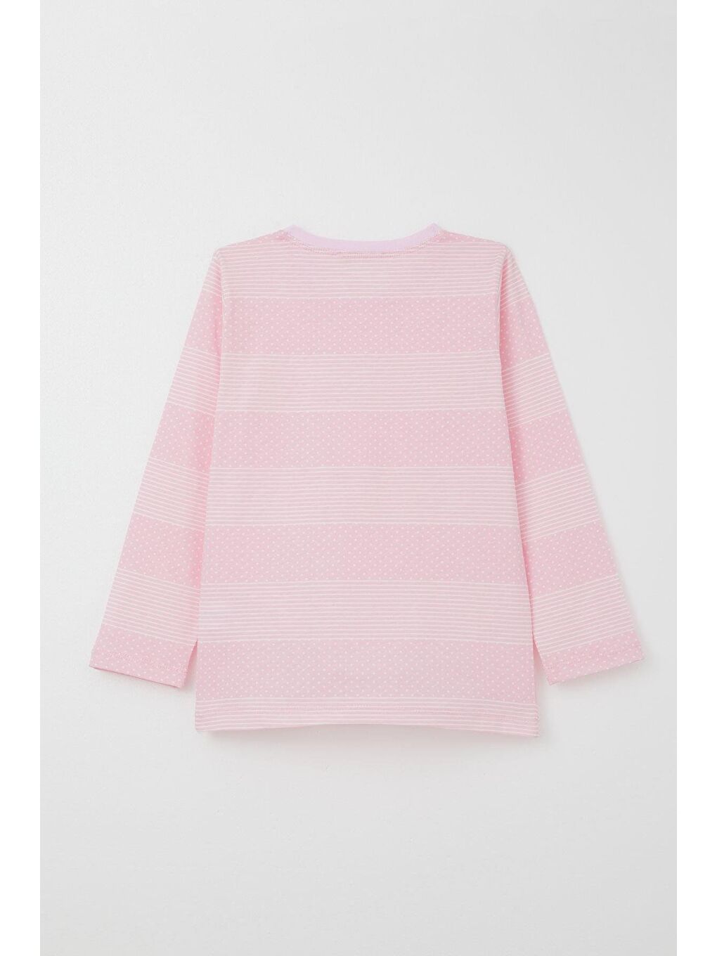 Kız Çocuk Pijama Takımı Puantiye Desenli Pembe (4-7 Yaş)-3