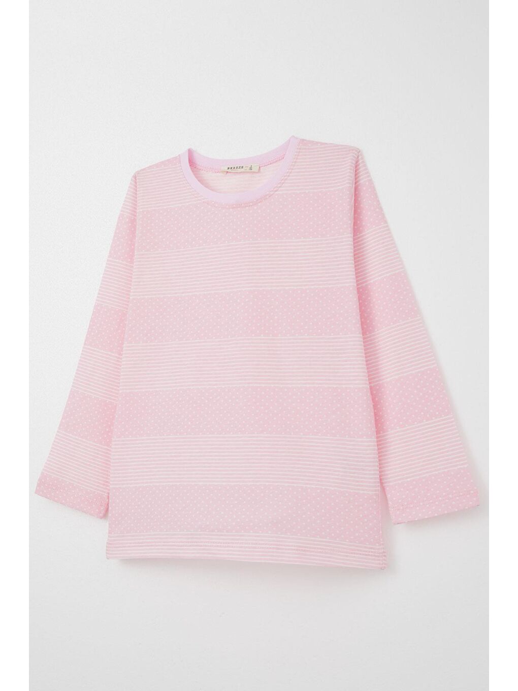 Kız Çocuk Pijama Takımı Puantiye Desenli Pembe (4-7 Yaş)-5