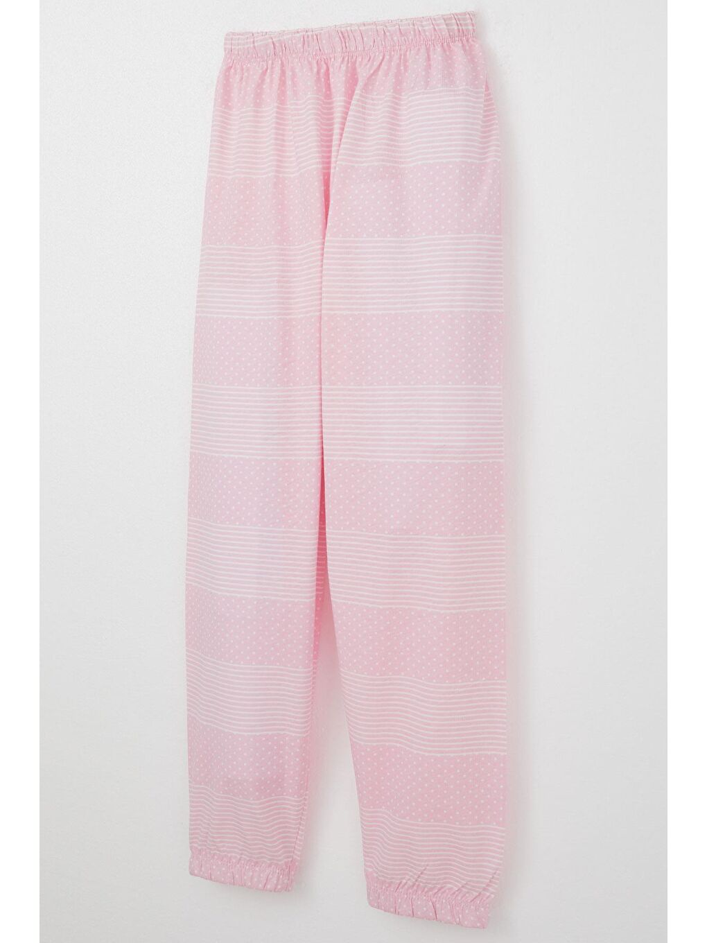 Kız Çocuk Pijama Takımı Puantiye Desenli Pembe (4-7 Yaş)-6