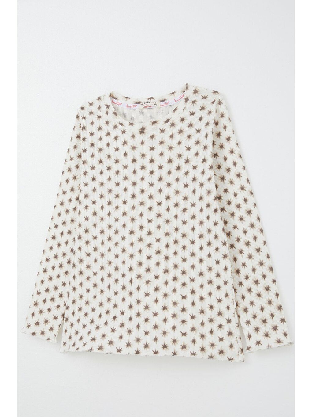 Kız Çocuk Pijama Takımı Desenli Ekru (4-7 Yaş)-5