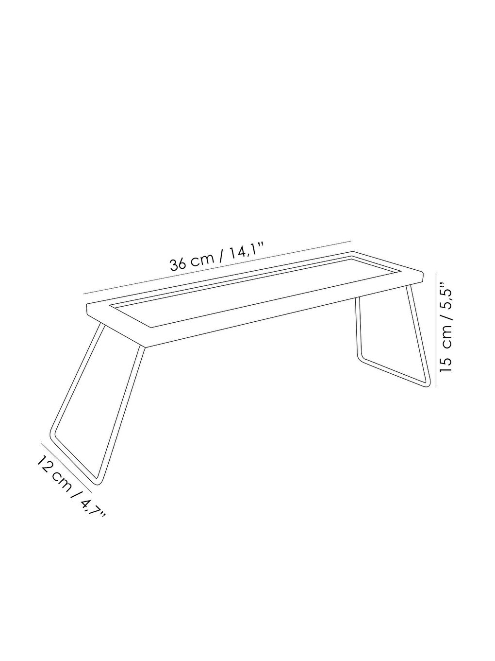 Bej Dekoratif Bambu Raf Mutfak Banyo Düzenleyici Aksesuar Organizeri Makyaj Parfüm Standı 36x12 cm-4