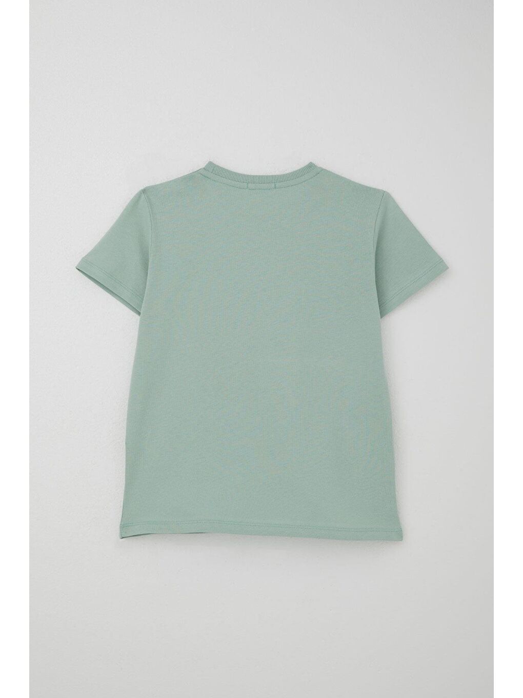 Erkek Çocuk Şortlu Takım Püskürtme Boya Desenli Yazı Baskılı Mint Yeşili (5-10 Yaş)-3