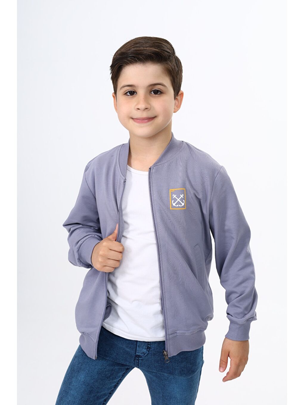 Toontoykids Gri Erkek Çocuk Baskılı Hırka - 1