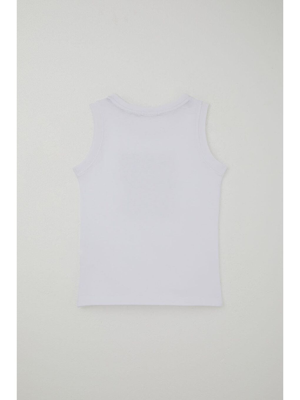 Erkek Çocuk Şortlu Takım Sıfır Kollu Yazı Baskılı Bağcık Aksesuarlı Beyaz (8-14 Yaş)-3