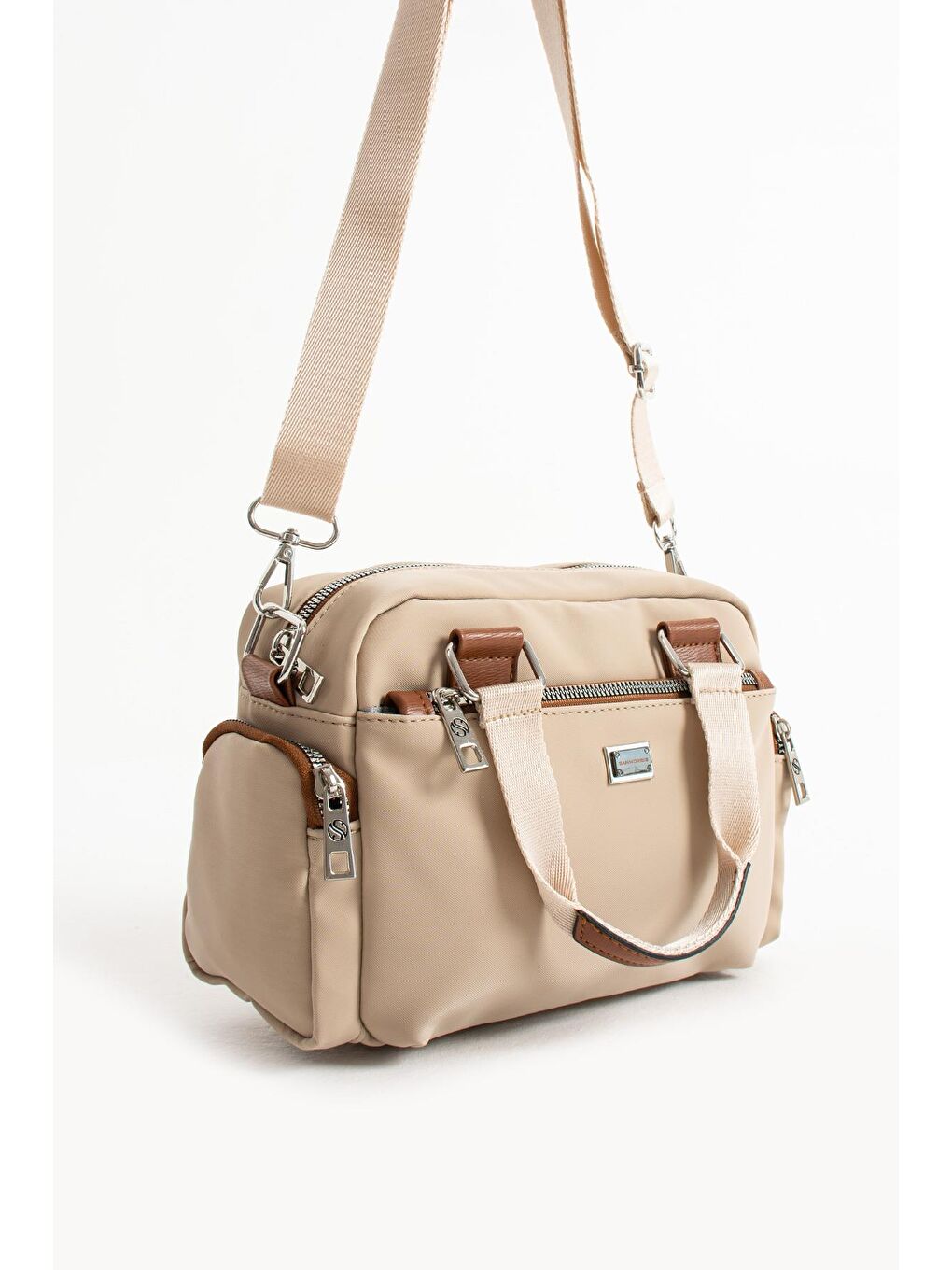 Bej Cantona 5 Gözlü Kadın Omuz Çantası BP-4845O-3