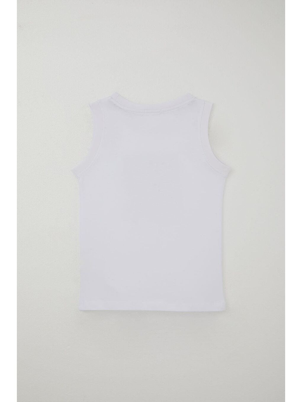 Erkek Çocuk Şortlu Takım Sıfır Kollu Yazı Baskılı Bağcık Aksesuarlı Beyaz (8-14 Yaş)-3