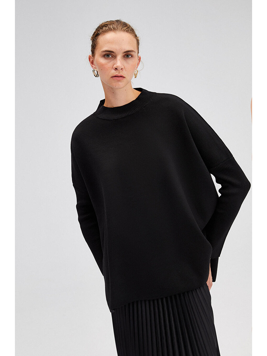 Siyah T Kol Triko Kazak-2