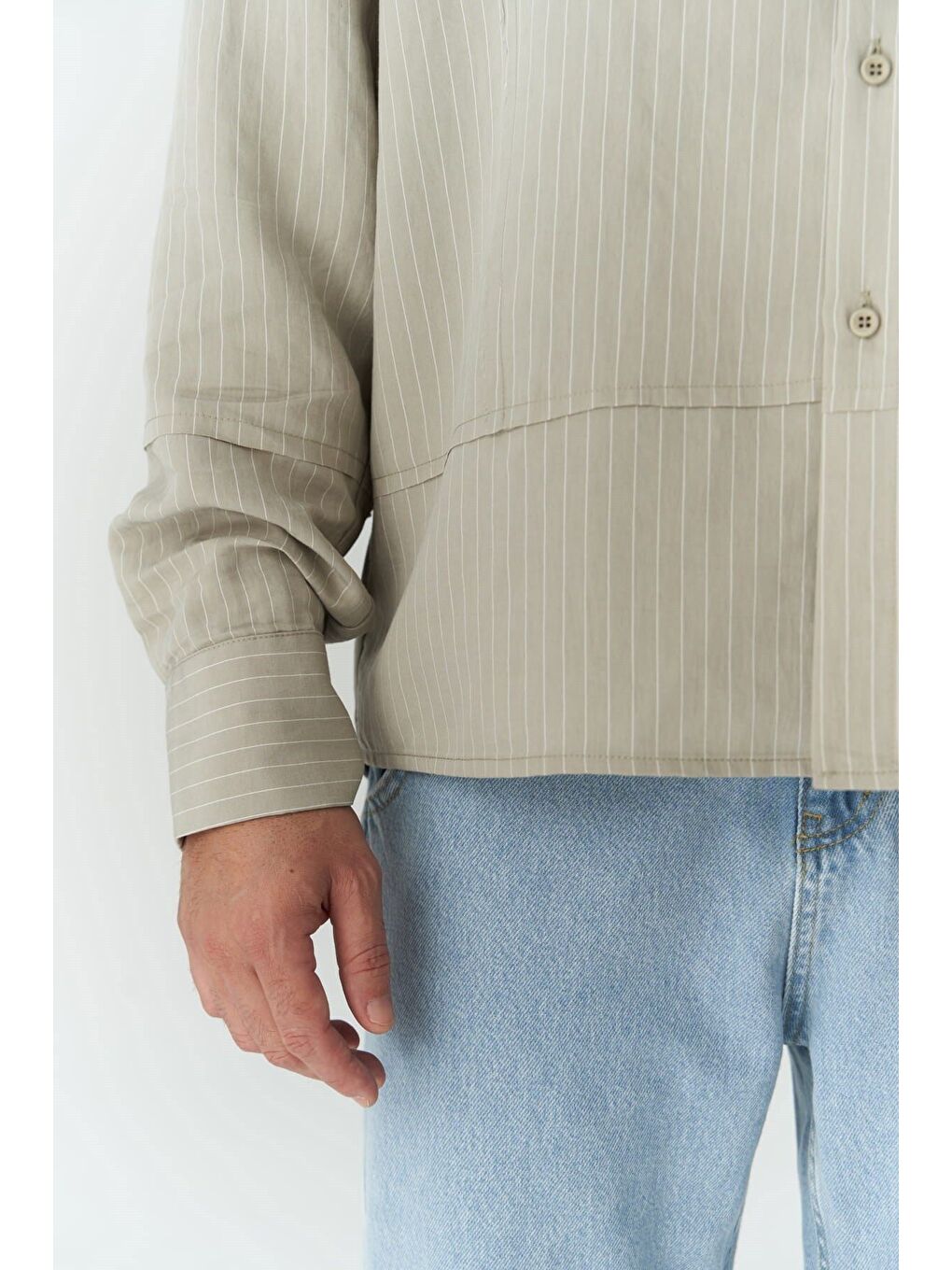 Dylan Soft Haki Erkek Gömlek-2