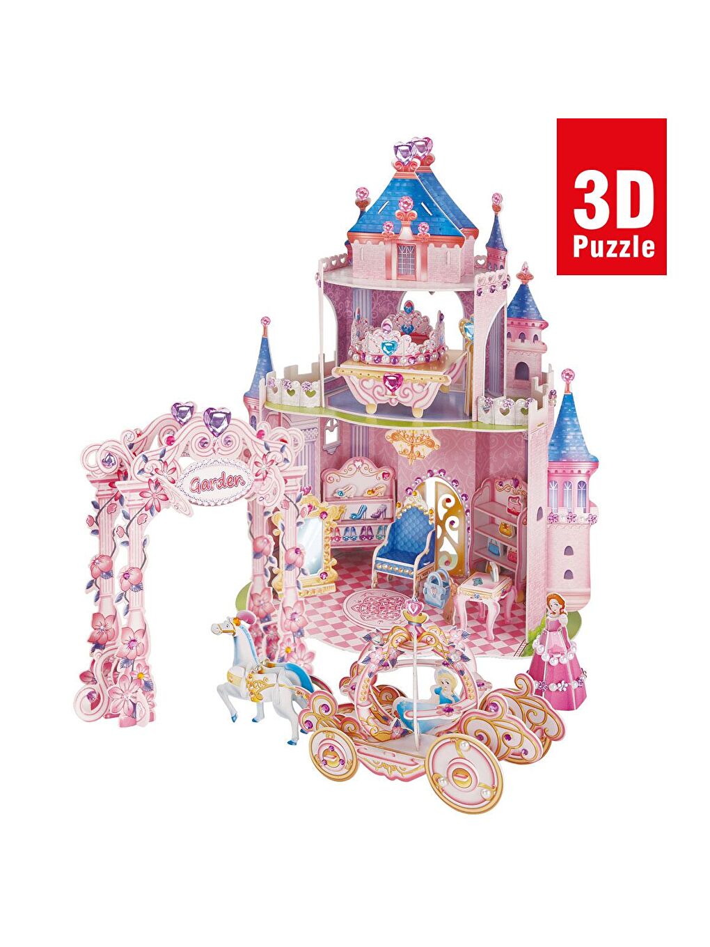 Cubic Fun Karışık 3D Puzzle Prenses Gizli Bahçe Şatosu - 1