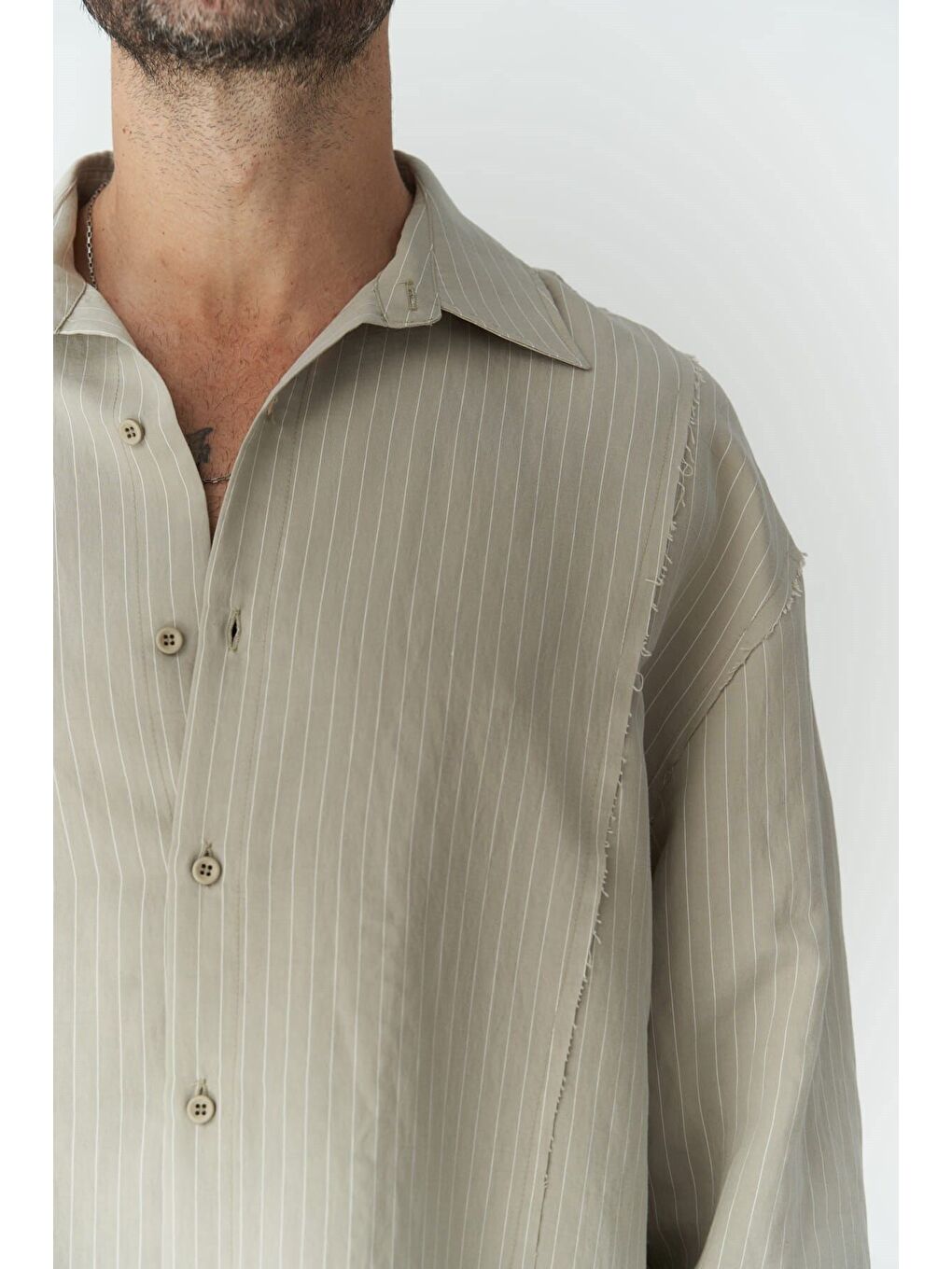 Dylan Soft Haki Erkek Gömlek-3