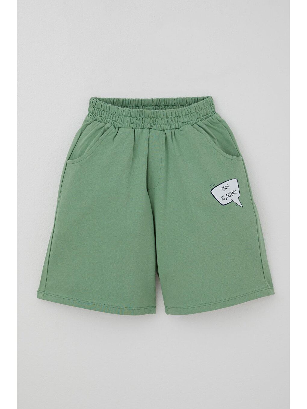 Erkek Çocuk Şortlu Takım Jetski Tutkunu Havalı Dinozor Baskılı Bej (5-9 Yaş)-2