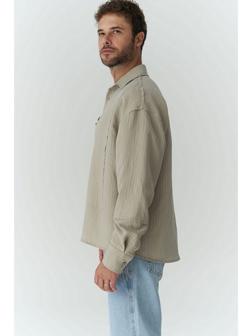 Dylan Soft Haki Erkek Gömlek-5