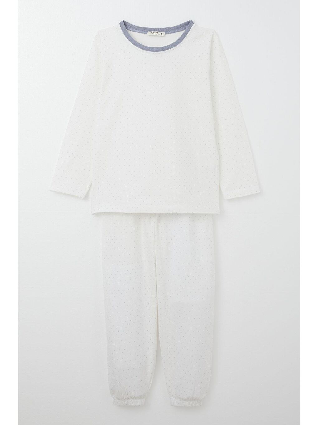 Erkek Çocuk Pijama Takımı Puantiye Desenli Ekru (4-5 Yaş)