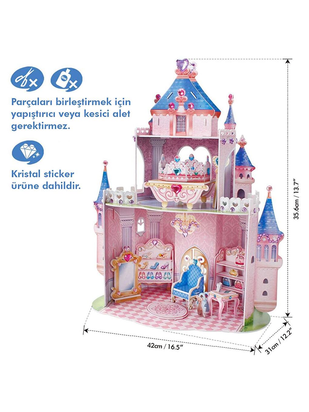 Cubic Fun Karışık 3D Puzzle Prenses Gizli Bahçe Şatosu - 5