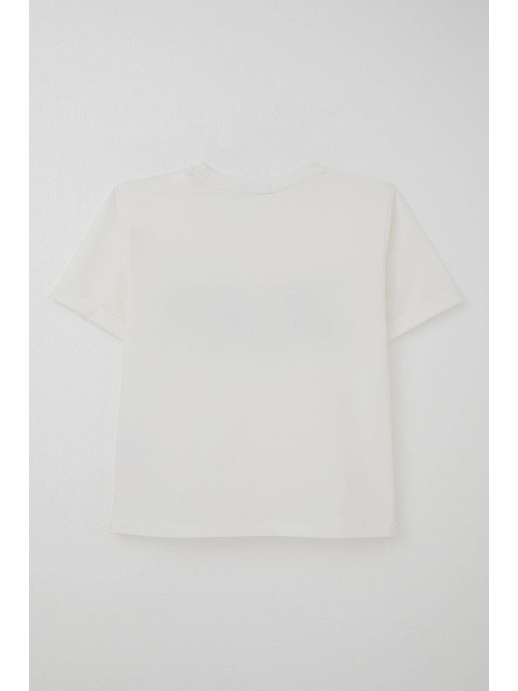 Erkek Çocuk Şortlu Takm Yazı Baskılı Beli Lastikli Cepli Ekru (6-12 Yaş)-3