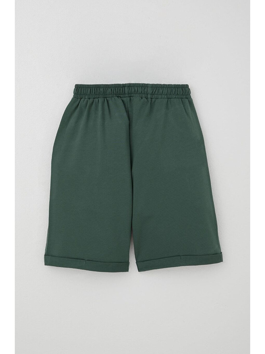 Erkek Çocuk Şortlu Takm Yazı Baskılı Beli Lastikli Cepli Ekru (6-12 Yaş)-4